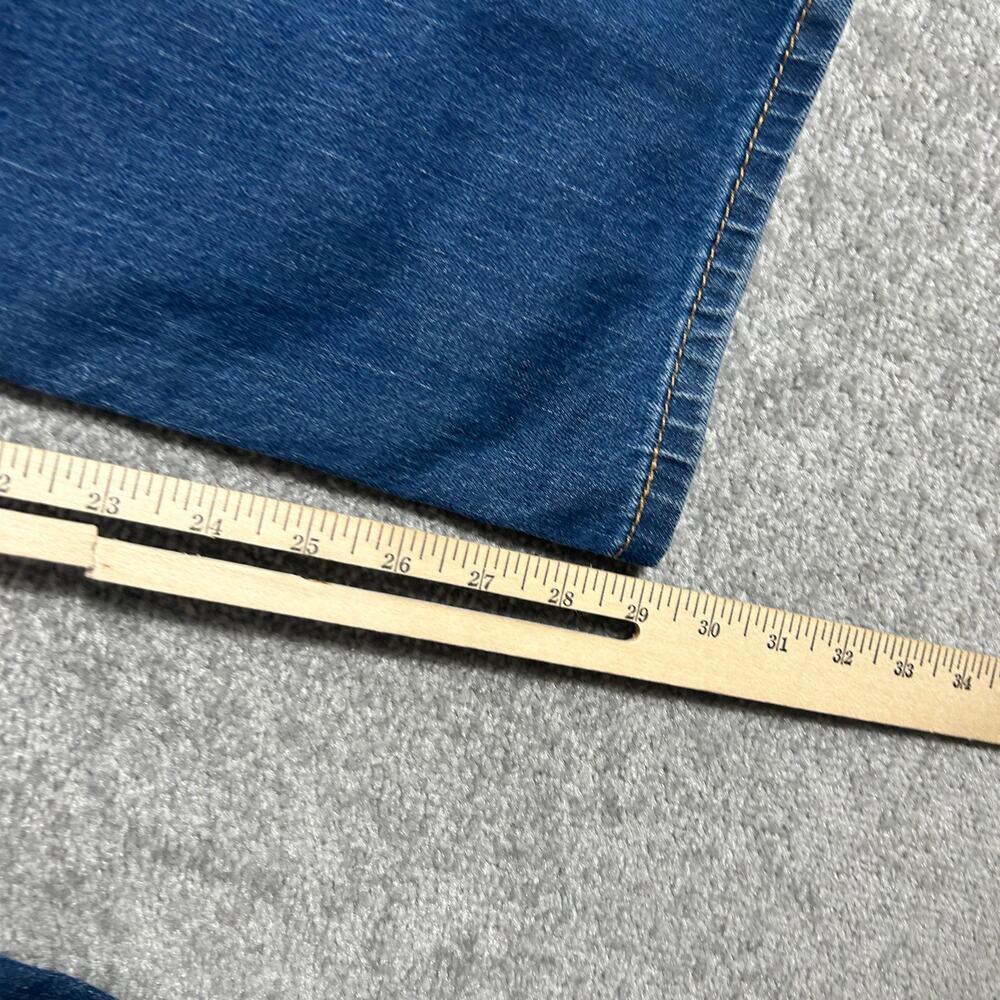 Levi's 505 Straight Leg Size 38x30 Medium Wash Y2K Blue Denim Jeans - Picture 5 of 5